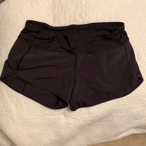 Lululemon black running shorts